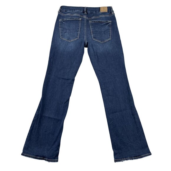 American Eagle Jeans Womens 6 Curvy High Rise Skinny Kick Boot Denim - Picture 2 of 9